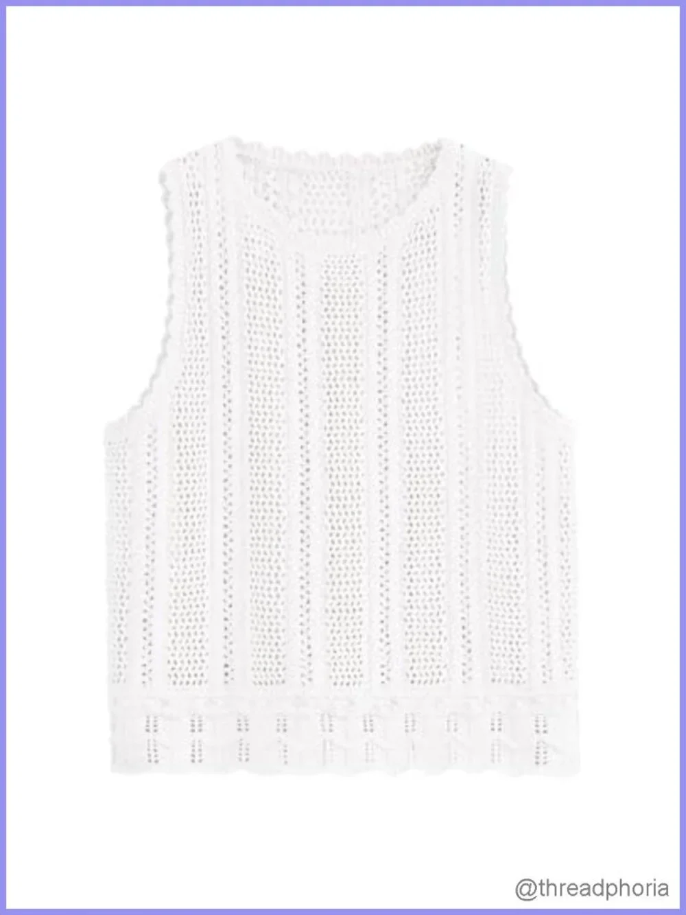 Crochet Tank Top Cover Up for Women Beach Vacation Sweater Vest